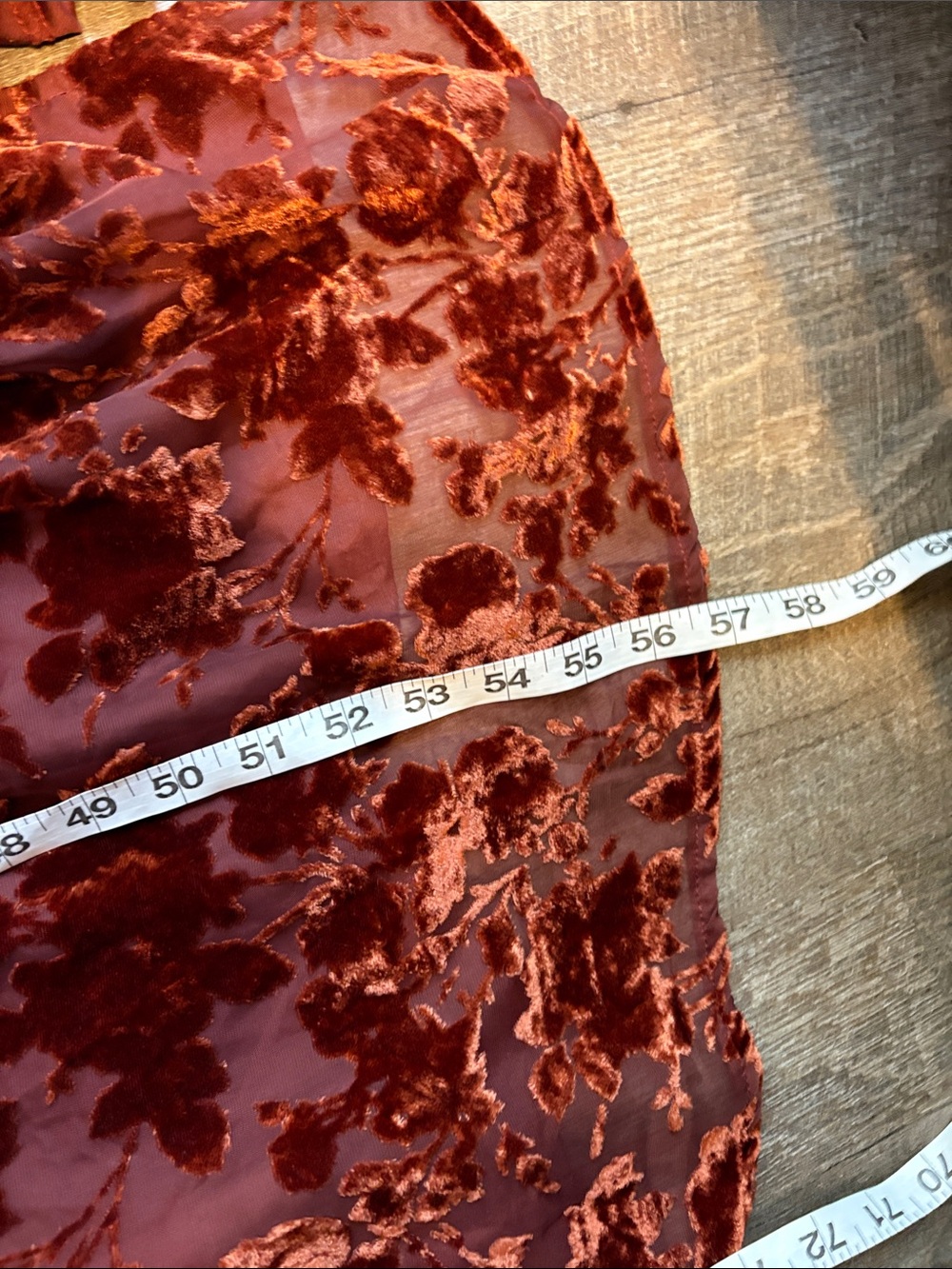 Baltic Born Uma Velvet Maxi Dress in Copper Floral size L - Picture 16 of 16